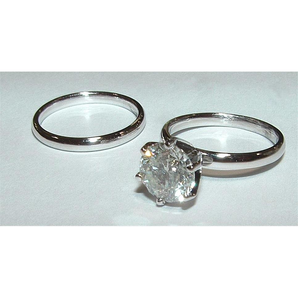 Natürliche Diamant 2 Kt Solitär-Verlobungsring Weißgold