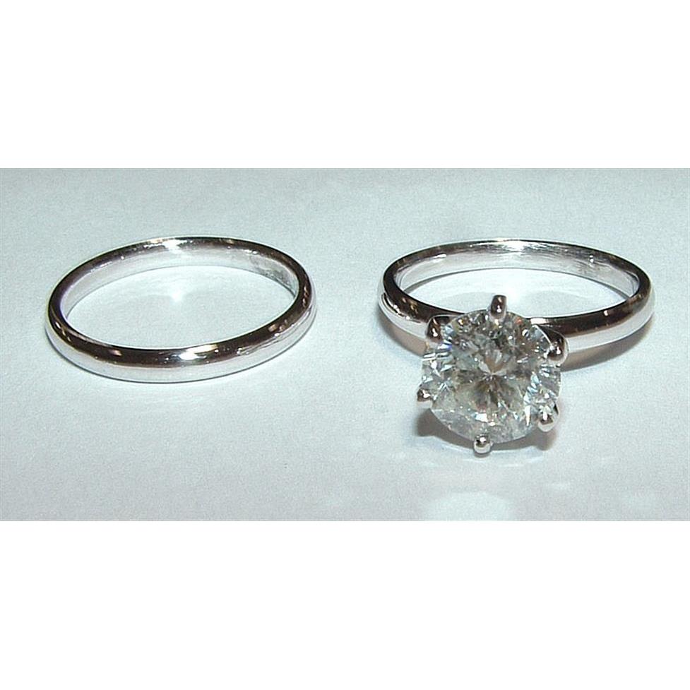 Natürliche Diamant 2 Kt Solitär-Verlobungsring Weißgold
