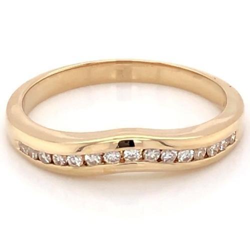 Natürliche Diamant Anniversary Band 0,75 Karat Damen Gelbgold Neu