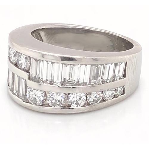 Natürliche Diamant Jubiläumsband 4 Karat Krappenfassung Herren Schmuck Neu