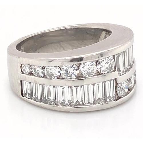 Natürliche Diamant Jubiläumsband 4 Karat Krappenfassung Herren Schmuck Neu