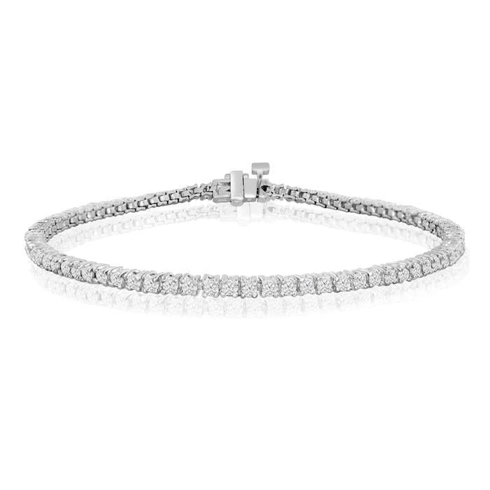 Natürliche Diamantarmband Damen Neu 4 Karat Weißgold Schmuck