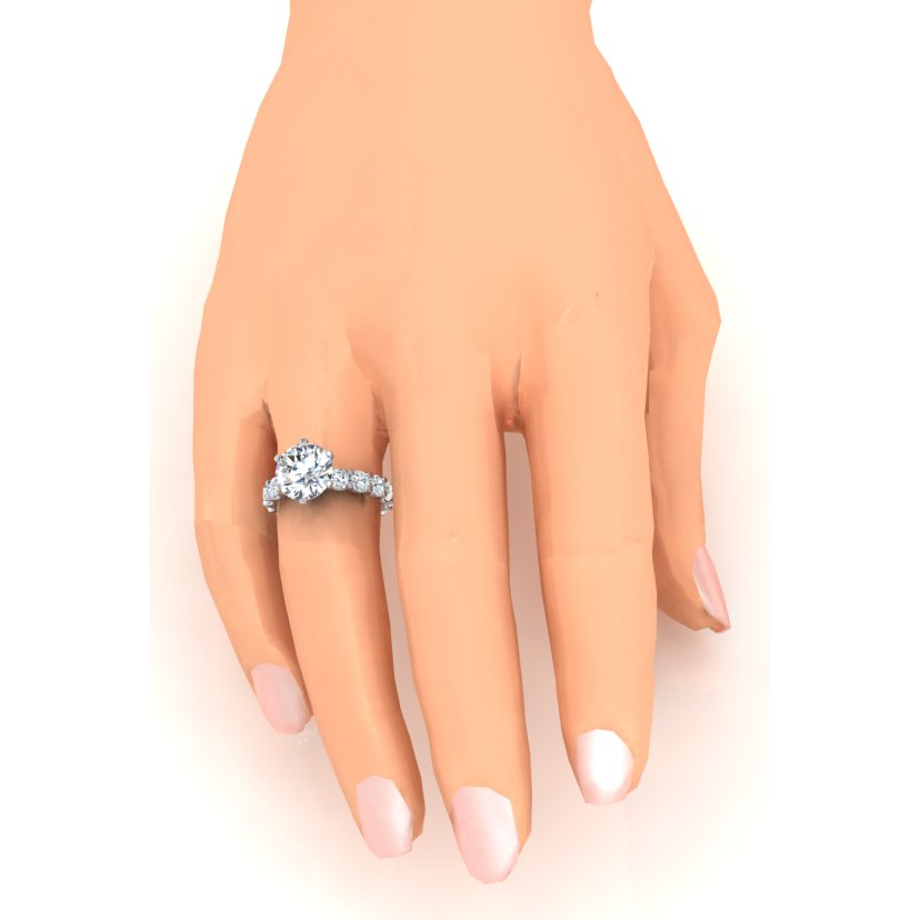 Natürliche Erde Abgebaut Diamant Ring im Ewigkeit Stil