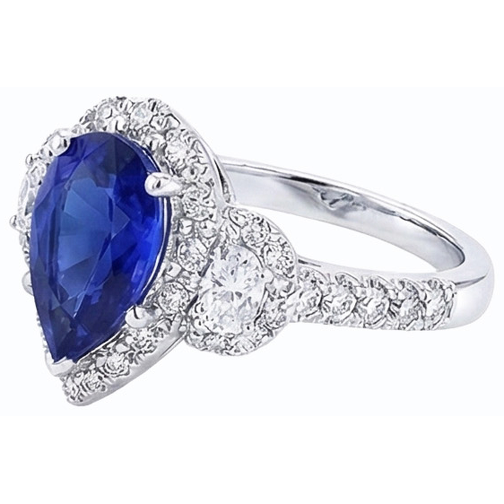 echter round diamant 4.50Karat ring Profilansicht