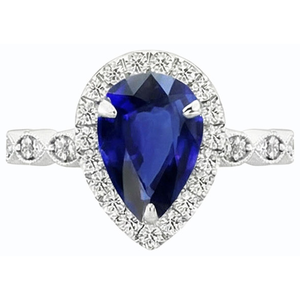 echter round diamant 4Karat ring Profilansicht