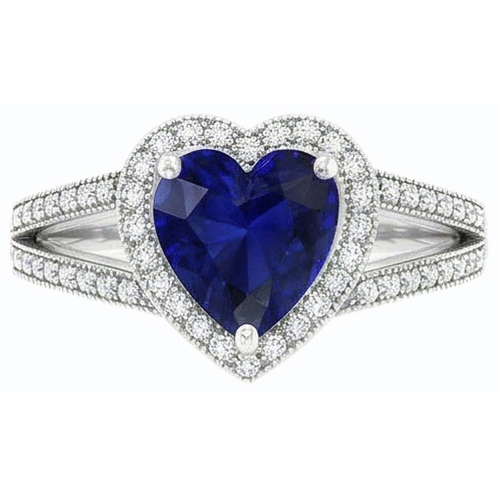 echter round diamant 4Karat ring auf Weiß