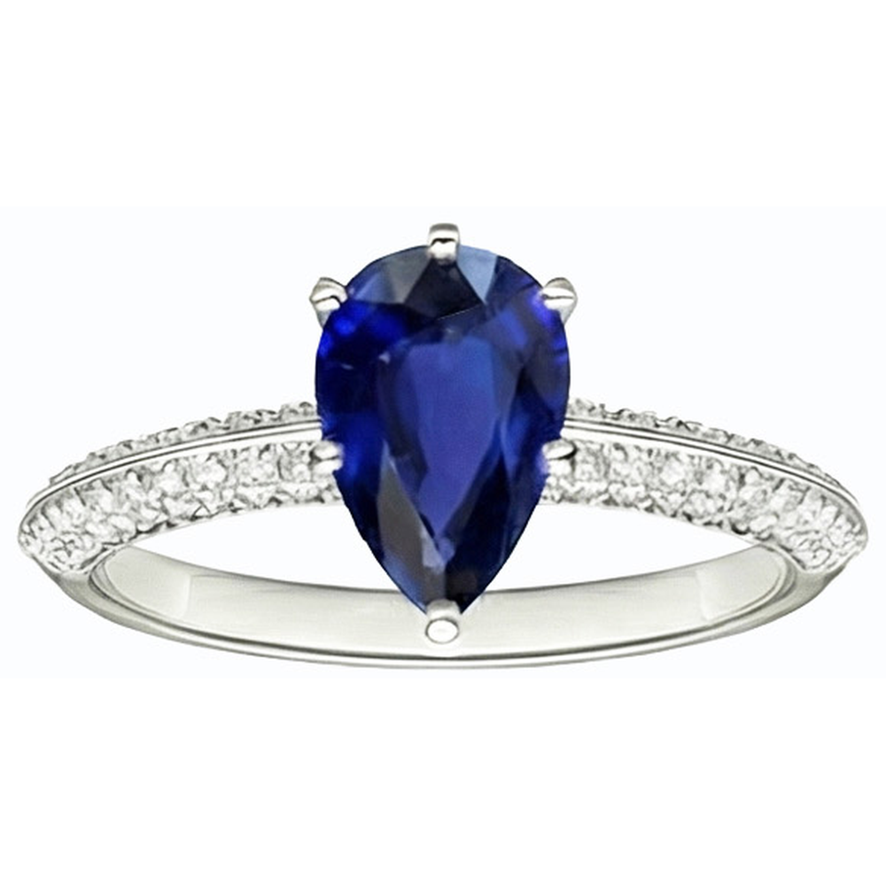 echter baguette diamant 3Karat ring Profilansicht
