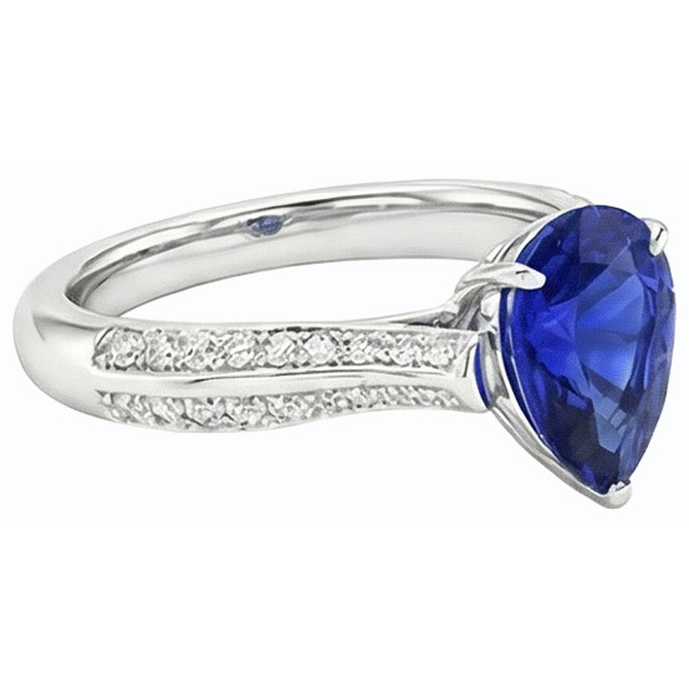 echter round diamant 3Karat ring auf Weiß