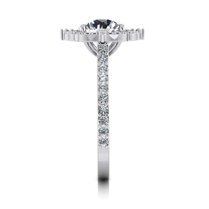 Natürlicher Diamant-Verlobungsring Halo 3 Karat