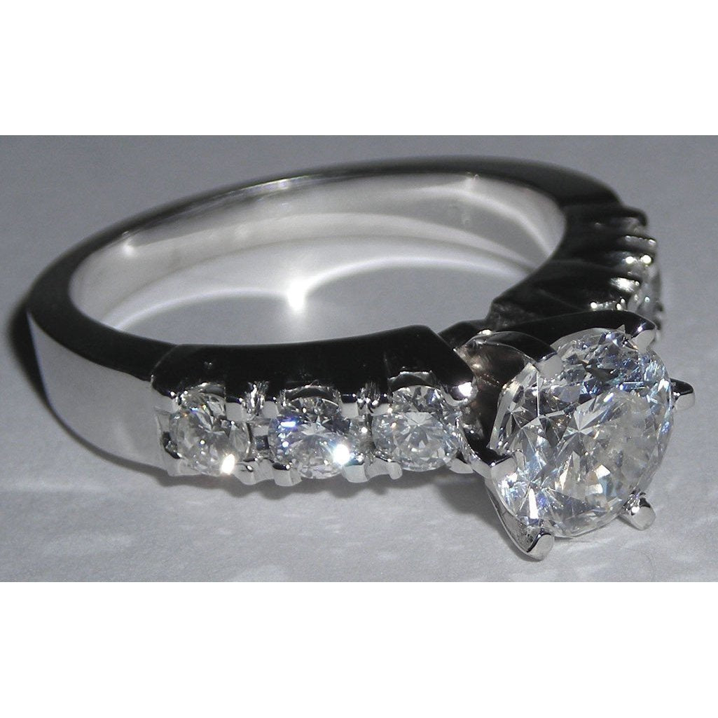 Neu Verlobungsring 1.61 Ct Natürliche Diamant Weißgold 14K