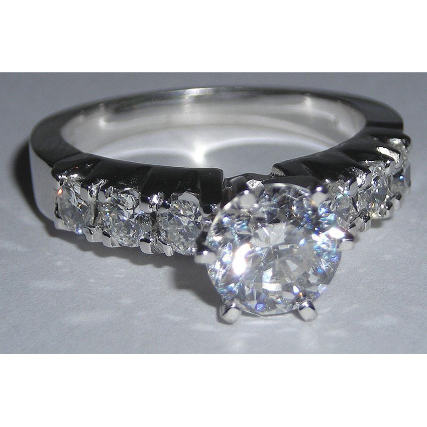 Neu Verlobungsring 1.61 Ct Natürliche Diamant Weißgold 14K
