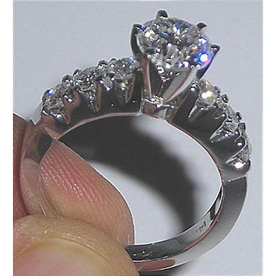 Neu Verlobungsring 1.61 Ct Natürliche Diamant Weißgold 14K