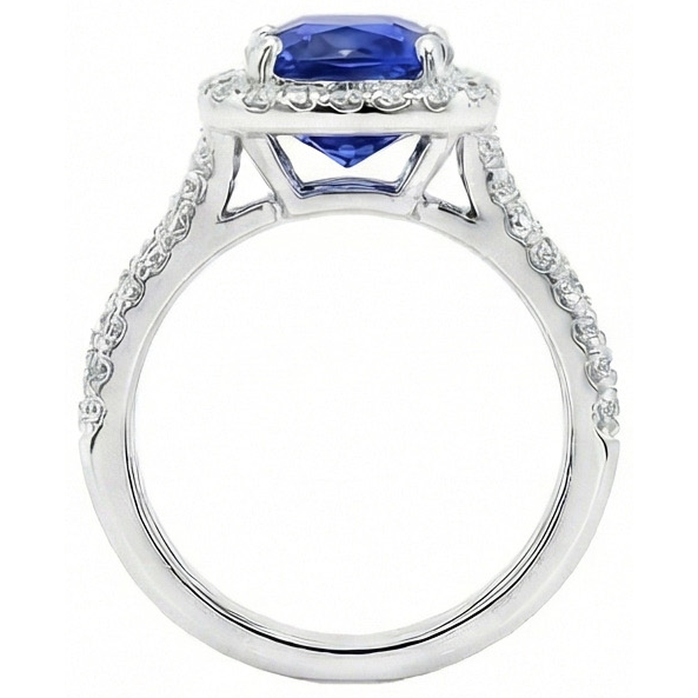 echter oval diamant 9Karat ring Detailansicht