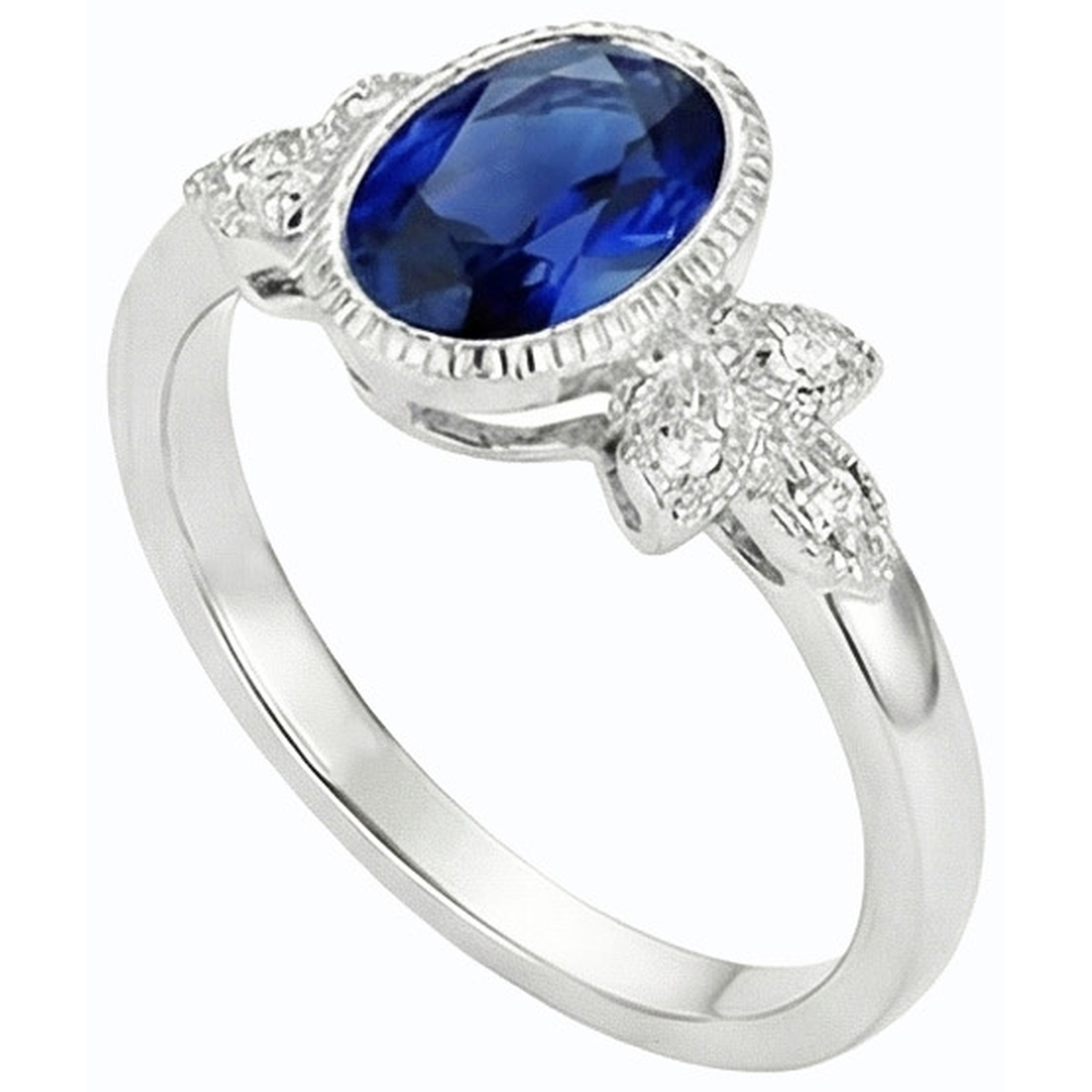 echter oval diamant 3Karat ring auf Weiß