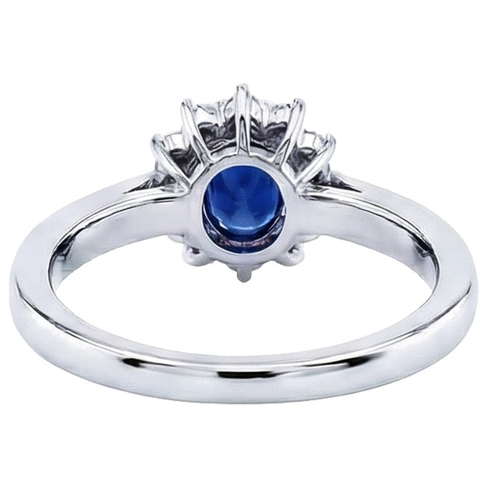 echter oval diamant 2.50Karat ring Profilansicht
