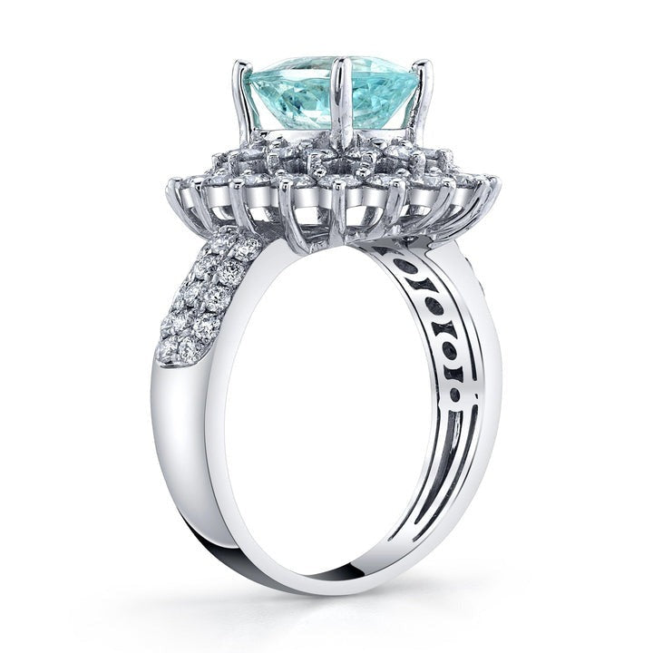 Ovaler Paraiba Cocktailring Sparkle