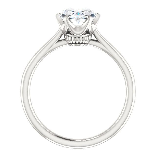 Ovaler Solitär-Echt Diamant Verlobungsring 5 Karat Konischer Schaftschmuck