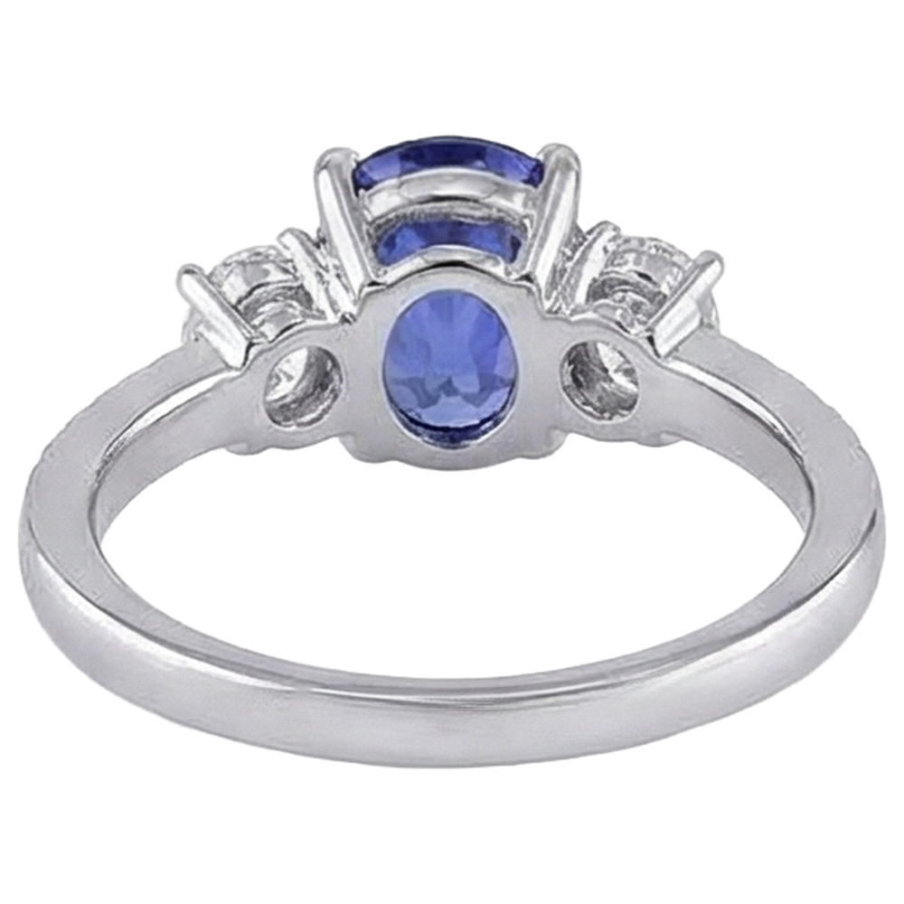 echter oval diamant 4.50Karat ring mit Diamantbesatz