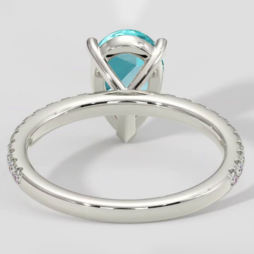 Paraiba-Turmalin, 2 Karat, Verlobungsring