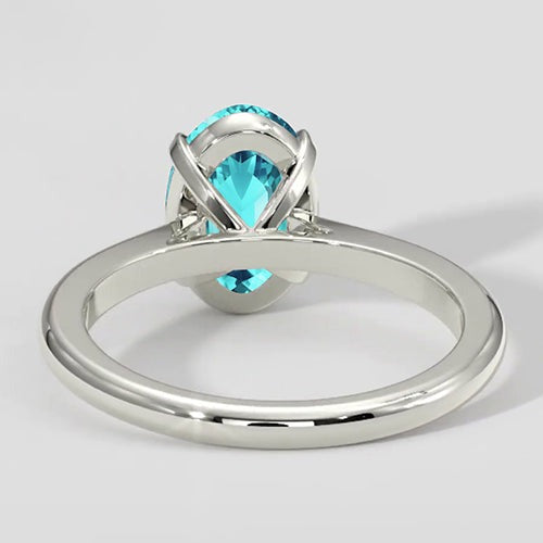 Paraiba-Turmalin, ovaler Vier-Krappen-Schliff