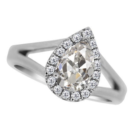 Designer Halo-Verlobungsring 3 Karat – Hauptansicht