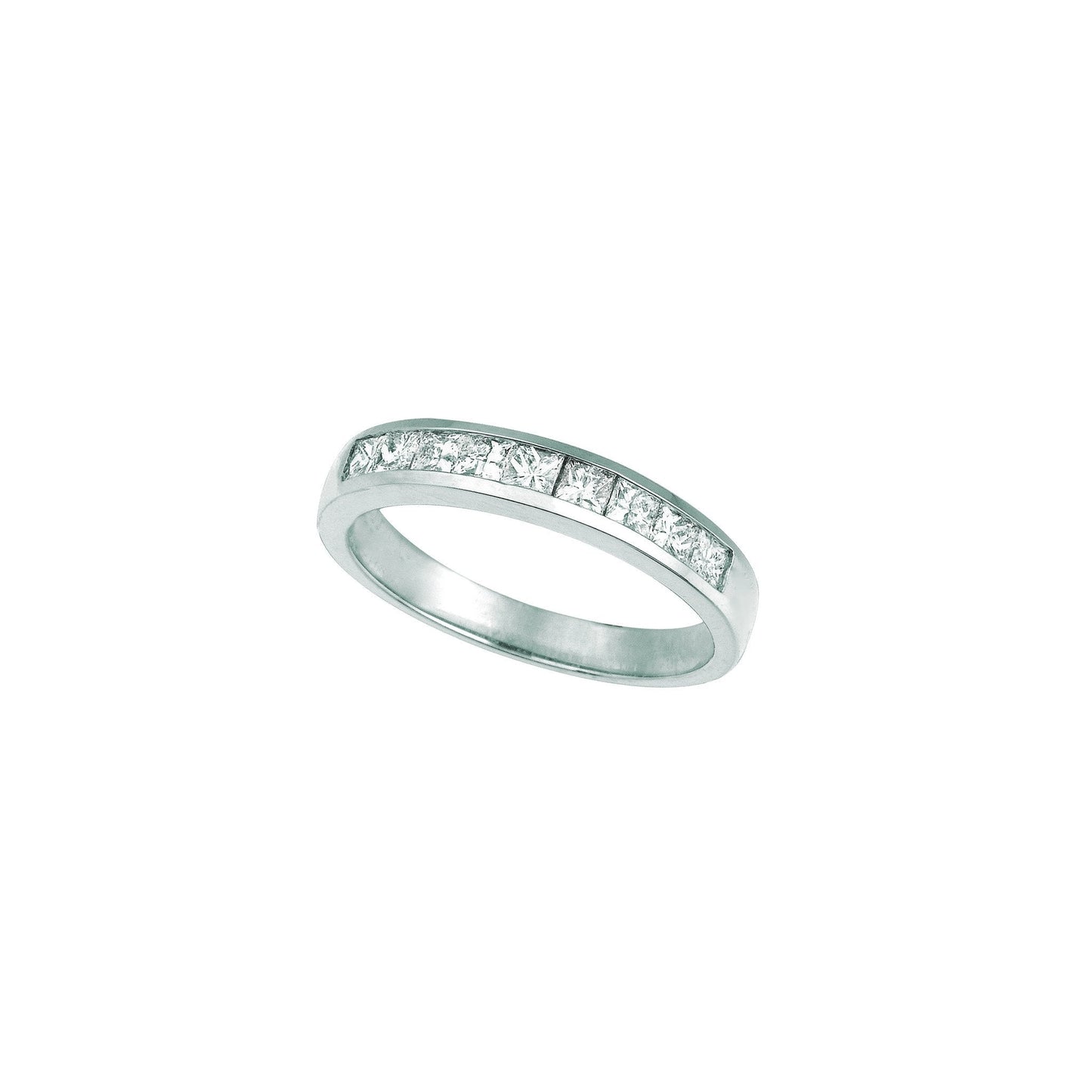 Prinzessinnenschnitt Echt Diamant Ewigkeit Band 2,25 Karat 14K Weißgold