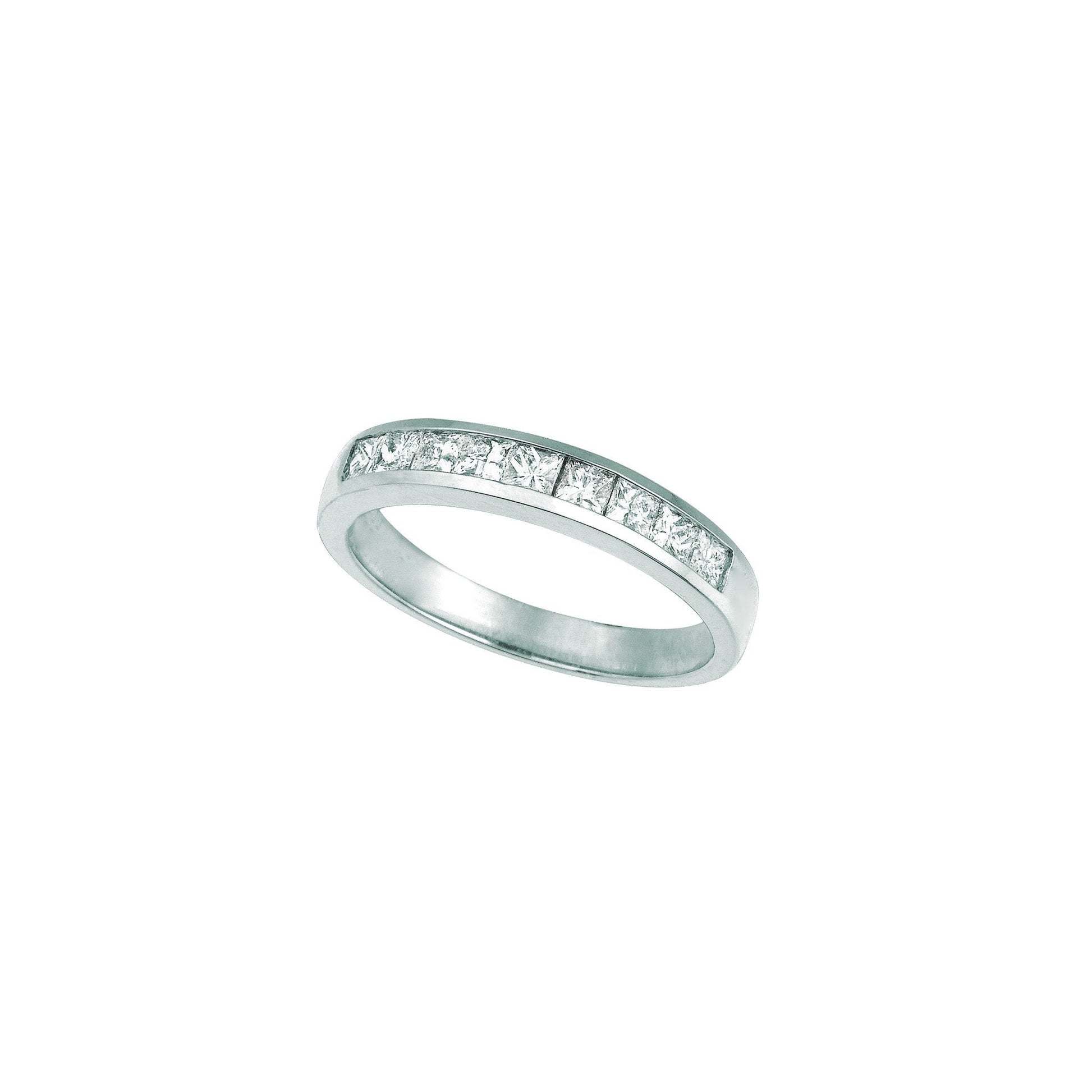 Prinzessinnenschnitt Echt Diamant Ewigkeit Band 2,25 Karat 14K Weißgold