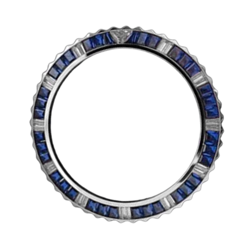 Rolex-Lünette mit Diamanten und blauem Saphir für 44-mm-Uhren, Sportmodelle, Daytona, Submariner, Sea-Dweller