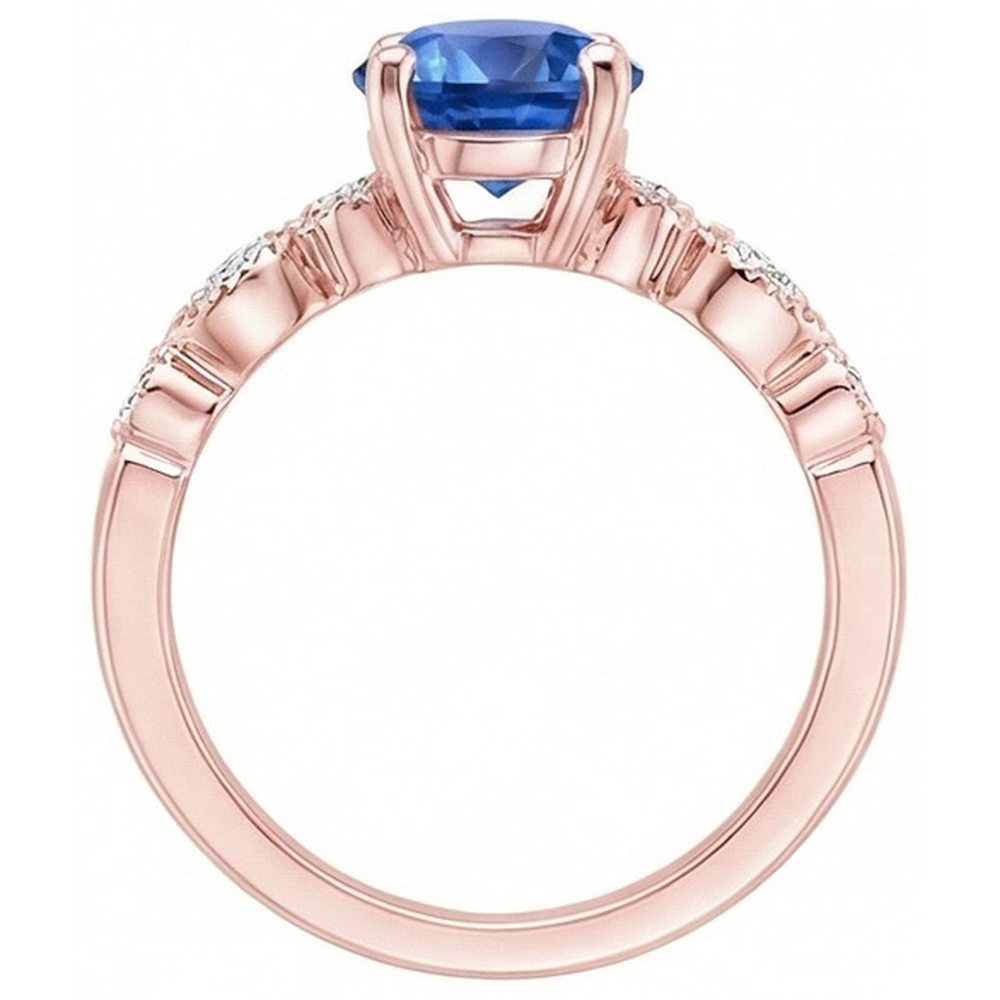 echter round diamant 2.50Karat ring auf Weiß