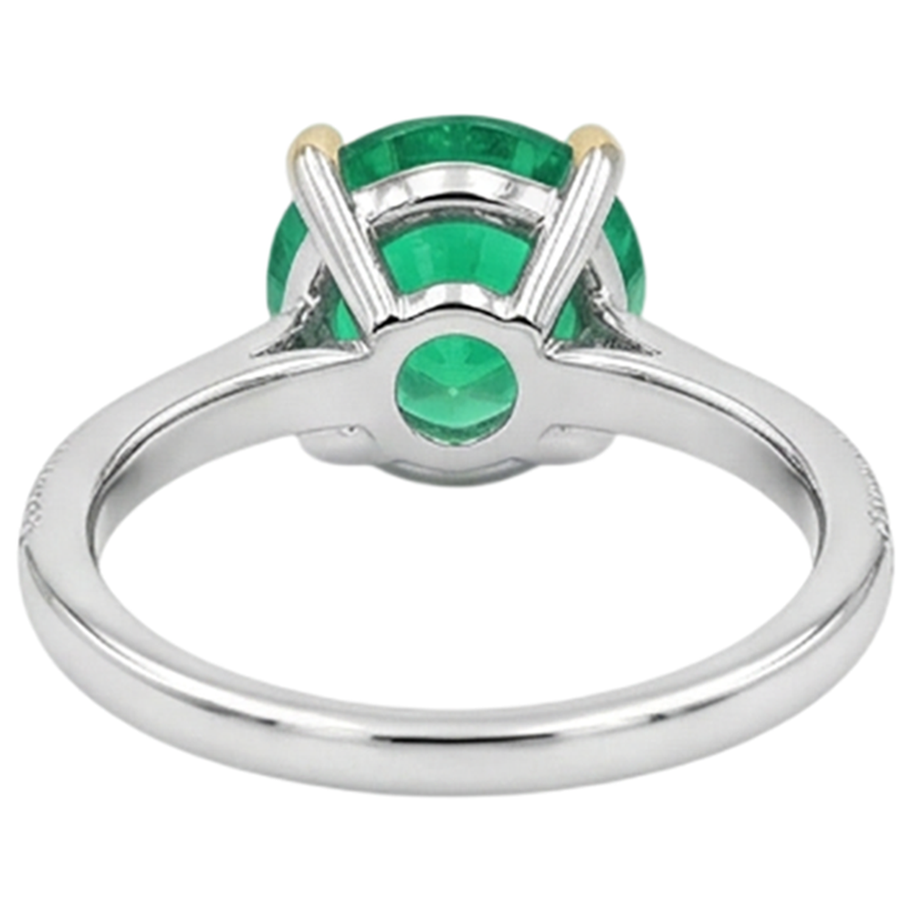 Handgemachter Smaragd Schmuckstein-Ring 3 Karat – Detailansicht