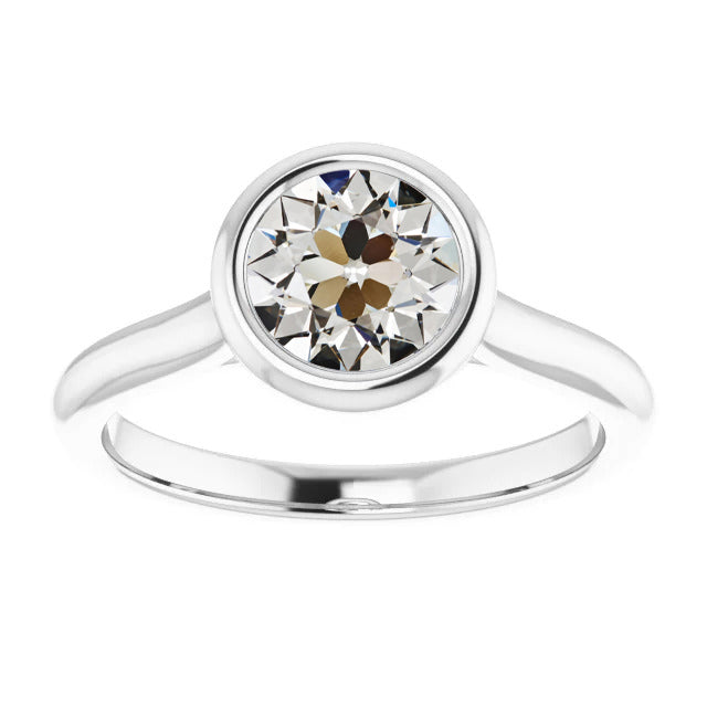 Solitär-Verlobungsring 14 Karat Weißgold mit Edler Diamant – Hauptansicht