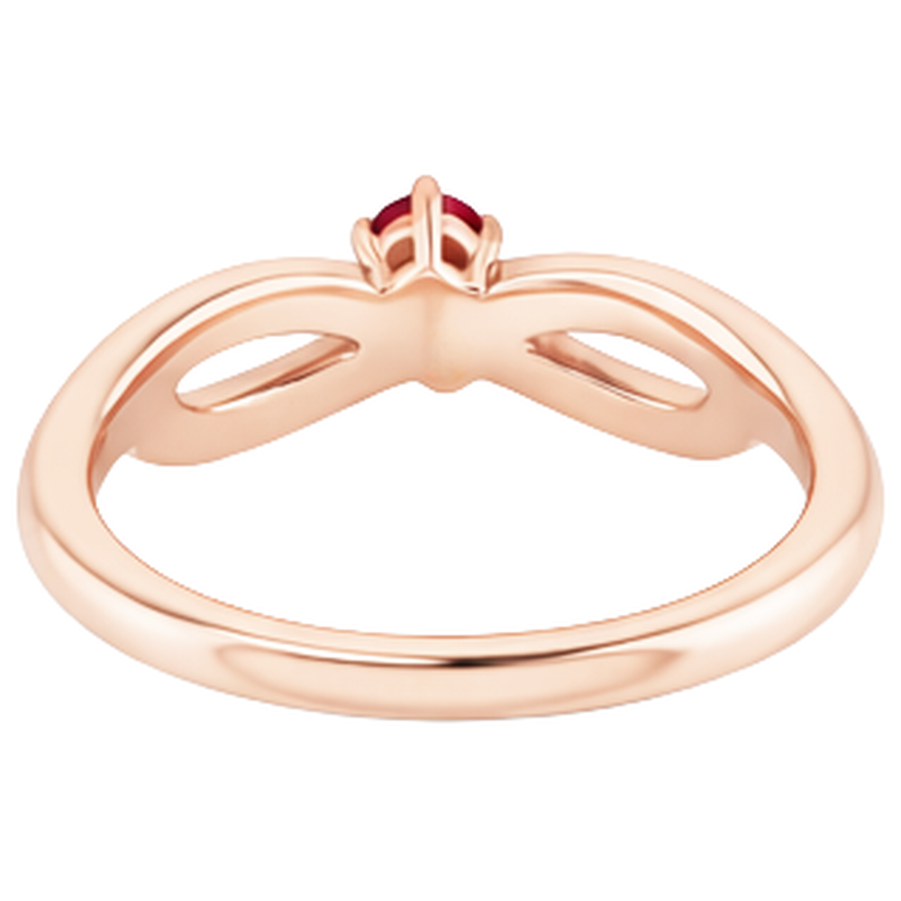 echter round rubin 0.20Karat ring auf Weiß
