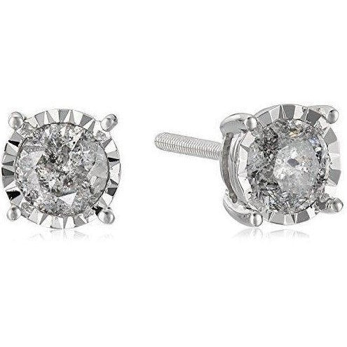 echter round diamant 1.20Karat ohrring Vorderansicht