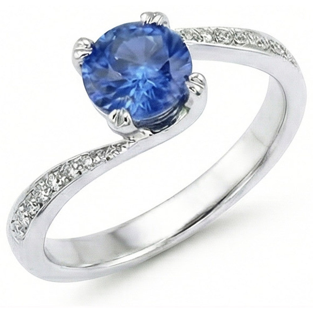 echter round diamant 2.50Karat ring auf Weiß