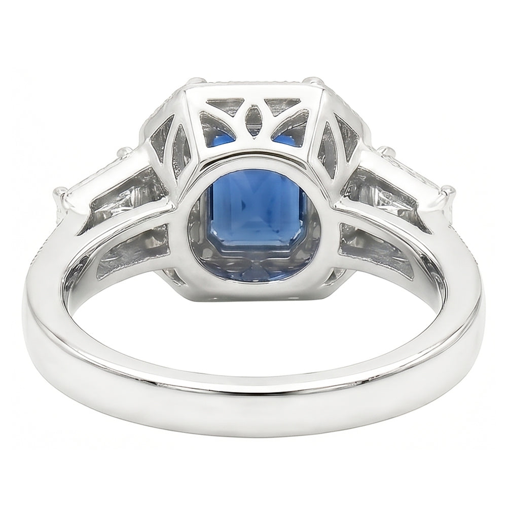 echter round diamant 3Karat ring Profilansicht