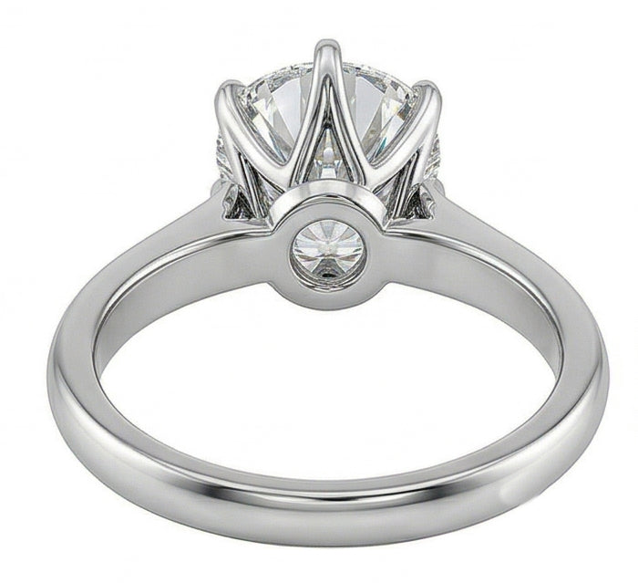 echter round diamant 1.25Karat ring auf Weiß