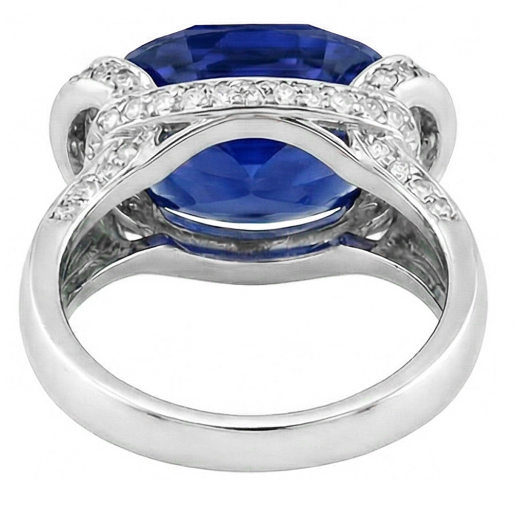 echter oval diamant 4.50Karat ring Profilansicht