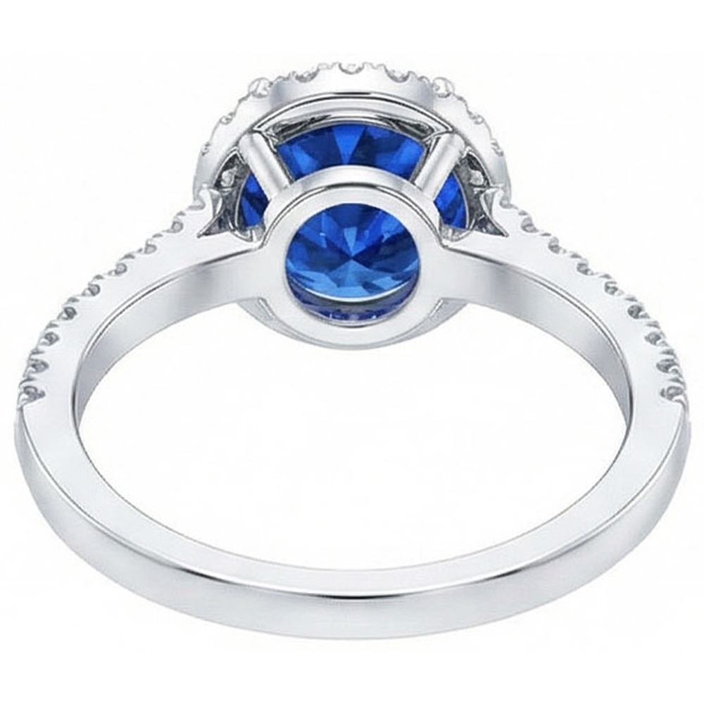 echter round diamant 2.20Karat ring auf Weiß