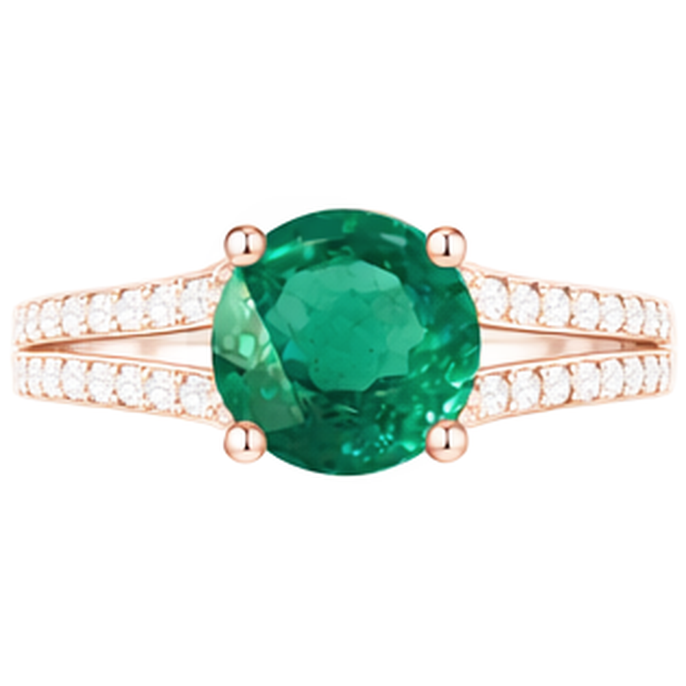 echter round diamant 2.75Karat ring auf Weiß