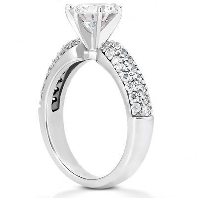 Runder Echt Diamant-Jubiläumsring Mit Großem Akzent 2,75 Ct.