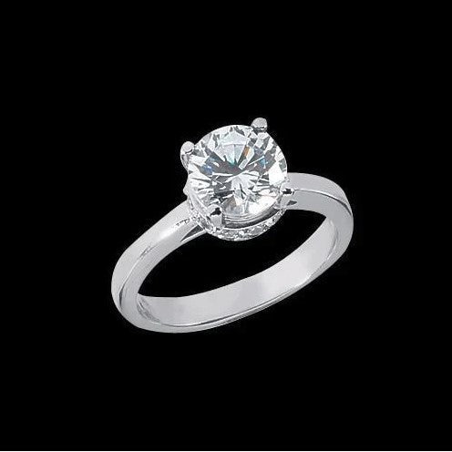 echter round diamant 2Karat ring Seitenansicht