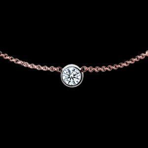 Runder Echt Diamant Yards Halskette Rose Anhänger 2 Karat Weißgold 14K