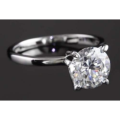 Runder Solitär-Echt Diamantring 2 Karat