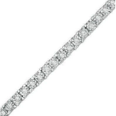 Rundes Tennis-Armband Echte Diamantschliff Mit 6 Karat Weißgold-Schmuck