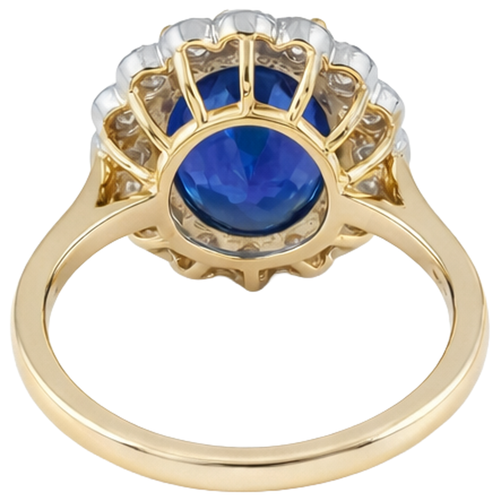 echter oval tansanit 5.75Karat ring auf Weiß