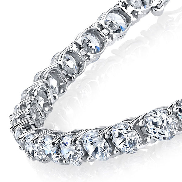 Rundschliff 6 Karat funkelnder Echt Aus der Erde Abgebauter Natürlicher Diamant Tennisarmband Weißgold 14K