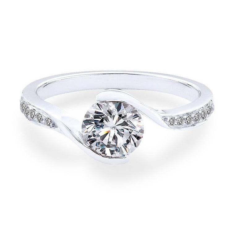Rundschliff 2,10 Karat Natürliche Diamanten Ehering Damen Schmuck Neu