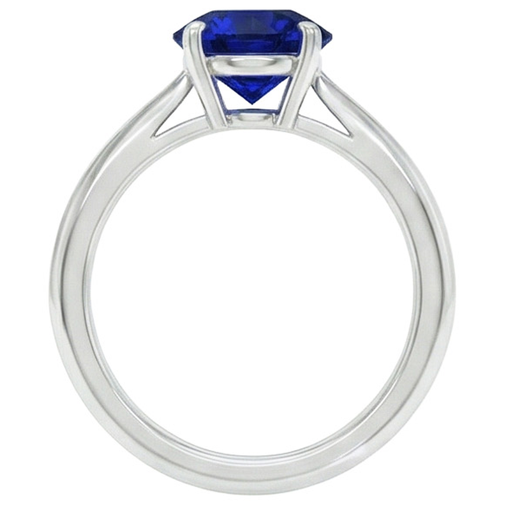 echter round diamant 4Karat ring Profilansicht