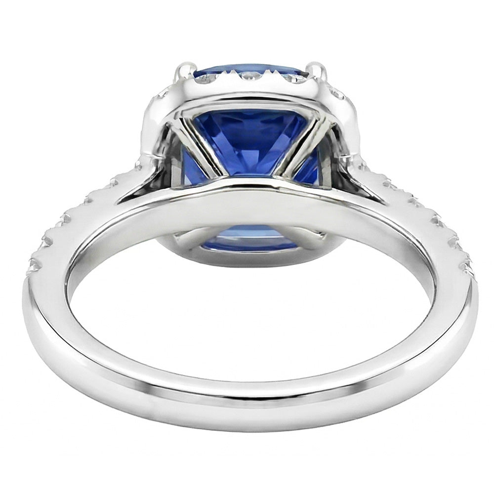 echter oval diamant 3.50Karat ring Profilansicht