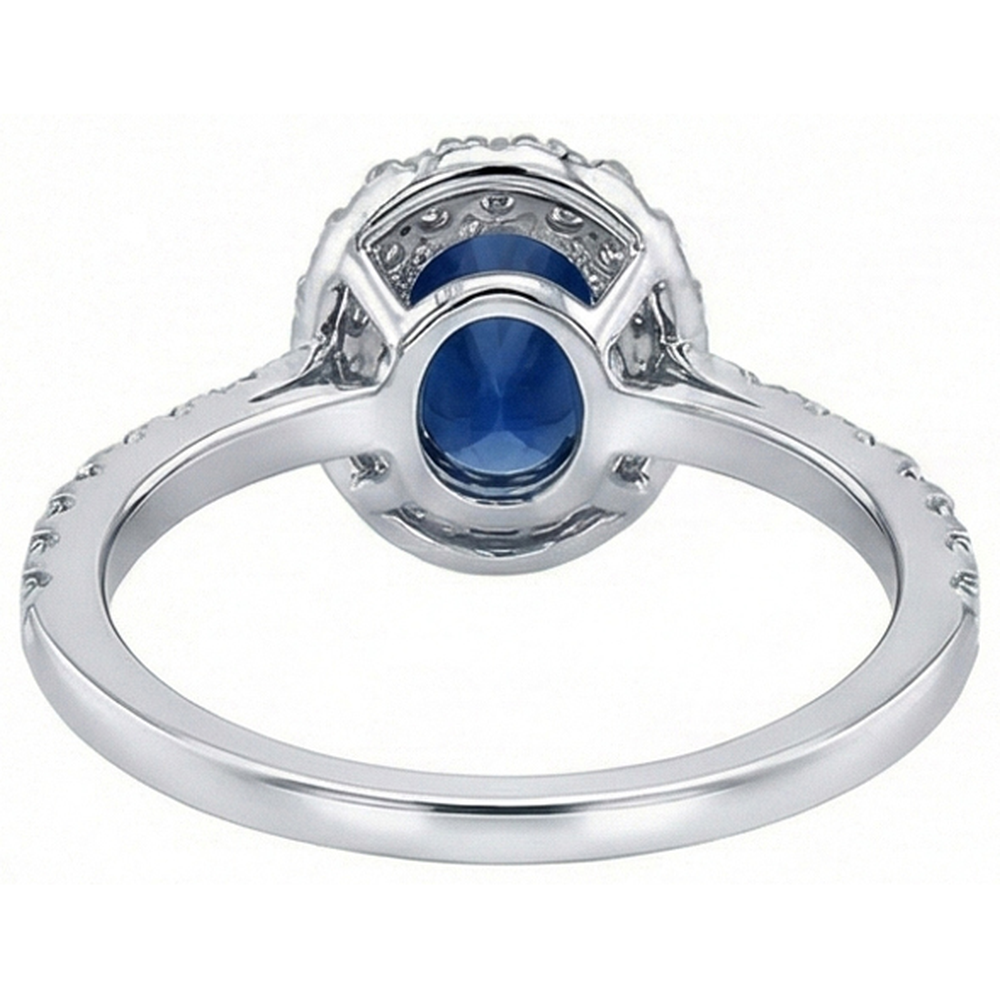 echter oval diamant 2.50Karat ring auf Weiß